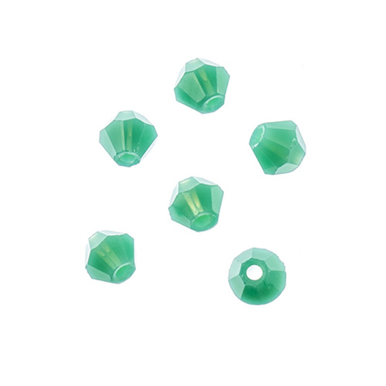 Crystal Lane DIY 2-Strand 7in Opaque Finish Glass Bicone Bead Strands
